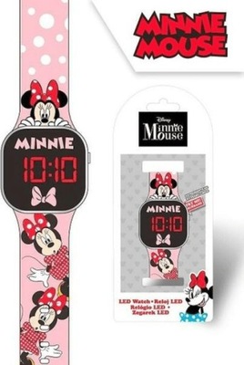 Zegarek LED z kalendarzem Minnie