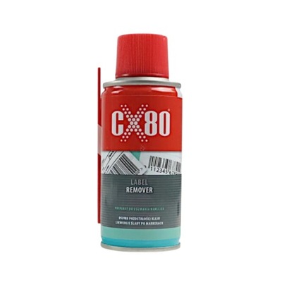 CX80 LABEL REMOVER Płyn spray do usuwania naklejek zmywacz kleju 150ml