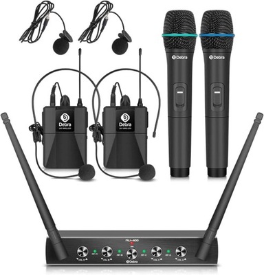 4-kanałowy system mikrofonów UHF Debra Audio Pro mikrofony bezprzewodowe