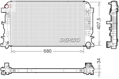 DENSO РАДІАТОР ДВИГУНА ВОДИ MERCEDES SPRINTER 3.5-T B906 SPRINTER