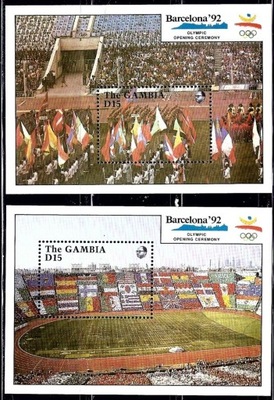Gambia 1990 Znaczki Bl 100-1 ** sport igrzyska olimpijskie Olimpiada