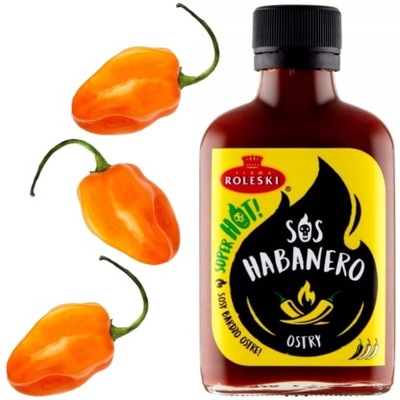 Ostry Sos Habanero Chili SUPER HOT Bez Konserwantów Mały 120g ROLESKI