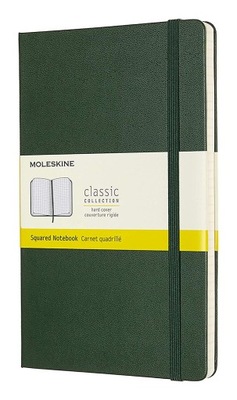 Notatnik Moleskine L duży (13x21cm) w Kratkę Zielony Mirt Twarda oprawa