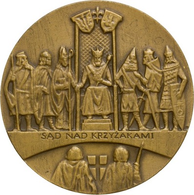 Medal MW, 1985, 800 Lat Inowrocławia, Sąd Nad Krzyżakami