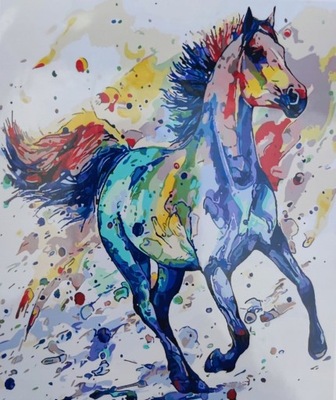 Obraz do malowania po numerach 40x50cm z ramą Koń