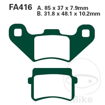 КОЛОДКИ ГАЛЬМІВНІ ПЕРЕДНЯ / ЗАДНЄ EBC FA416TT