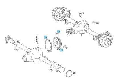 Набор крышки заднего мост sprinter w906 5t фото №1