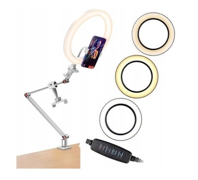 LAMPA PIERŚCIENIOWA LED RING APEXEL APL-FL20 SKŁADANA ZE STOJAKIEM