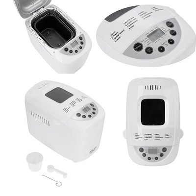 WYPIEKACZ MASZYNA DO PIECZENIA CHLEBA FUNKCJA DŻEMU 850W 15 PROGRAMÓW Biała