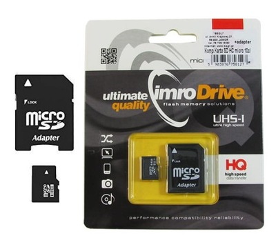 Karta pamięci microSD 16 GB + adapter