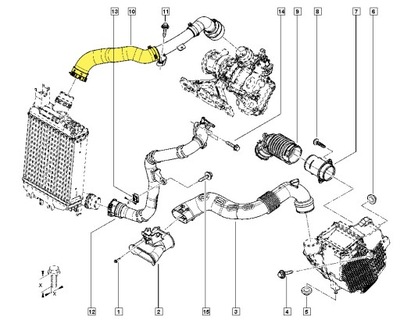 TUBO DEL RADIADOR DACIA RENAULT 1.3 TCE 144607725R  