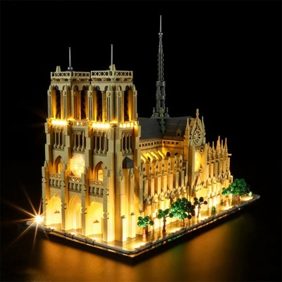 Zestaw oświetlenia do LEGO Architecture Notre-Dame w Paryżu 21061 (BEZ LEGO
