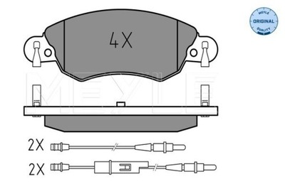 КОЛОДКИ ТОРМОЗНЫЕ CITROEN ПЕРЕД C5 01- Z ДАТЧИКОМ 0252327617/W