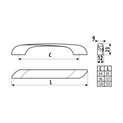 GAŁKA MEBLOWA GU2106 SATYNA GAMET