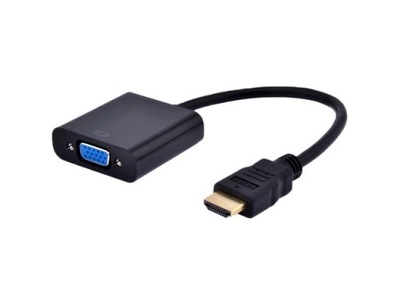 Adapter HDMI A(M) -> VGA (F) + audio na kablu