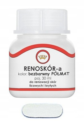 Farba do skóry lakier Renoskór 30ml bezbarwny