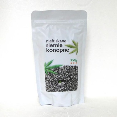 Nasiona konopi 250g Niełuskane siemię konopi