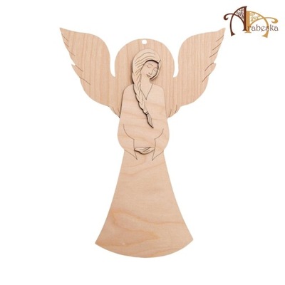 Anioł ze sklejki 30 cm - wzór 1 - Arabeska