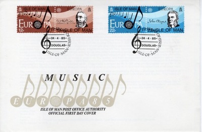 ISLE OF MAN- Europa. Europejski Rok Muzyki, 4zn., FDC# 1985