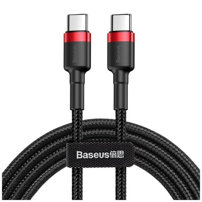 Baseus Wytrzymały Kabel USB-C-USB-C 2m 60W Nylonowy Oplot Transfer Danych