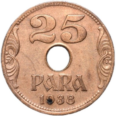 Jugosławia 25 para 1938
