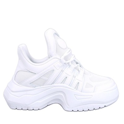 Sneakersy na koturnie White r.41