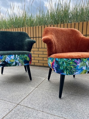 Fotel Skandynawski lata 60 70 PRL boho