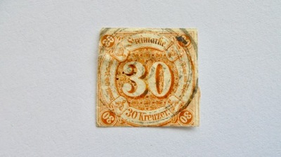 1859 Thurn-Taxis Mi.25 kasowany znaczek, wartość 320,- Euro