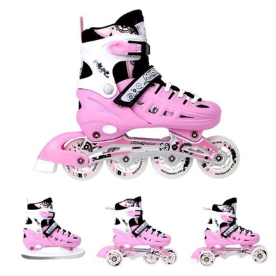 Łyżworolki Damskie NILS 4w1 Rolki Regulowane 39-42