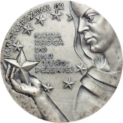 Medal MW, 2002, Międzynarodowa Wystawa Filatelistyczna, Nasza Droga do UE