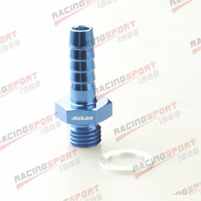 M12 X 1.5 METRIC TO 9MM BARB HOSE АДАПТЕР BOSCH SYTEC FUEL PUMP BLUE~12617