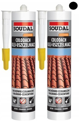 2x SOUDAL COLODACH KLEJ DO DACHÓWEK CERAMIKI CZARNY