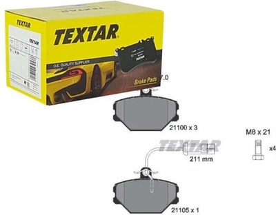 TEXTAR ZAPATAS DE FRENADO PARTE DELANTERA 2110005  