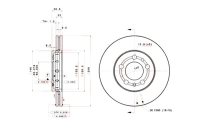 BREMBO ДИСКИ ТОРМОЗНЫЕ ТОРМОЗНЫЕ 2 ШТУКИ. ПЕРЕД AUDI A1 A2 A3 SEAT CORDOBA IBIZA