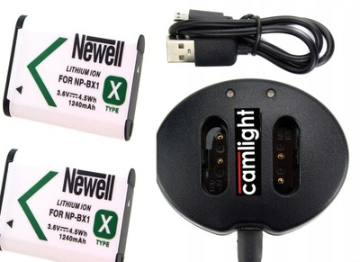 ŁADOWARKA USB + 2 x AKUMULATOR do Sony NP-BX1