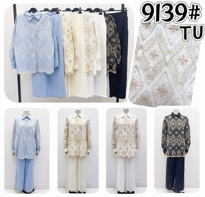 komplet beż koszula spodnie Lissimo