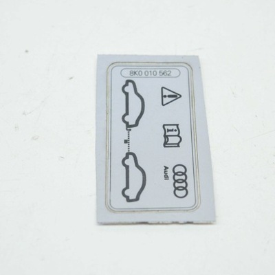 Audi q5 sq5 fy 80a двигатель деколь information label 8k0010562 original фото №1