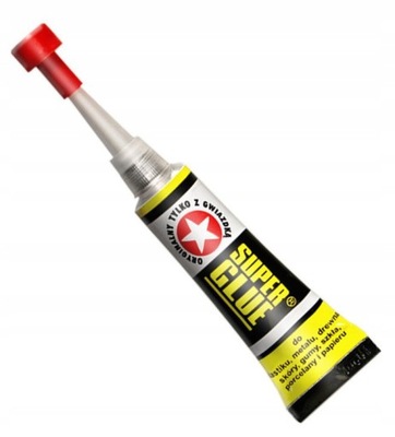 SUPER GLUE KLEJ BŁYSKAWICZNY ORYGINALNY Z GWIAZDKĄ