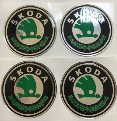 EMBLEMATY NA KOŁPAKI FELGI 56mm SKODA -ZAMIENNIK