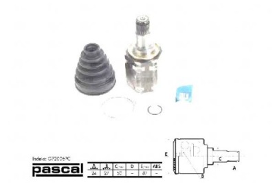 Pascal набір шарнір привідний toyota camry 2.4 vv фото №1