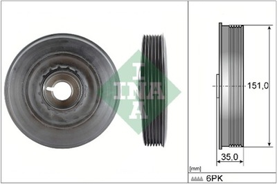 INA 544 0090 10 RUEDA PASOWE, EJE DE CIGÜEÑAL  