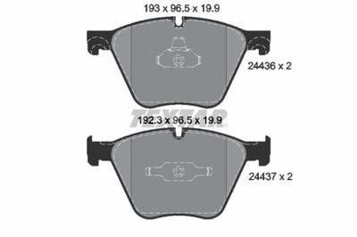 КОЛОДКИ ТОРМОЗНЫЕ BMW ПЕРЕД 5/7/X5/X6 3,0-6,0 09-17 2443601