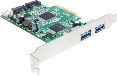 Kontroler Delock PCIe 2.0 x4 2x USB 3.0 + 2x SATA III (89359)