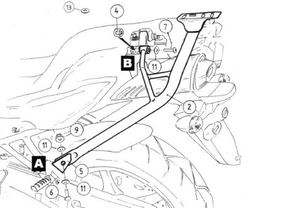 YAMAHA FZ 6/FAZER 07-09 ALURACK CABALLETE  