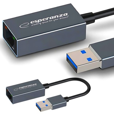 ADAPTER USB 3.0 RJ45 LAN KARTA SIECIOWA ETHERNET PRZEJŚCIÓWKA DO INTERNETU