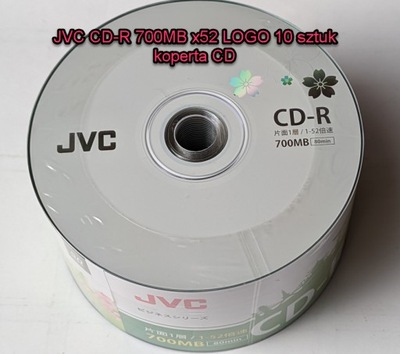 JVC CD-R 700MB x52 LOGO 10 sztuk koperta CD