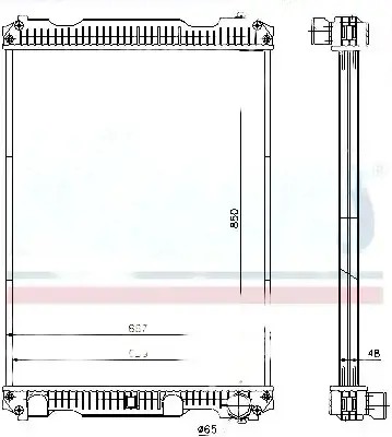 Радіатор води 633350 nissens фото №1