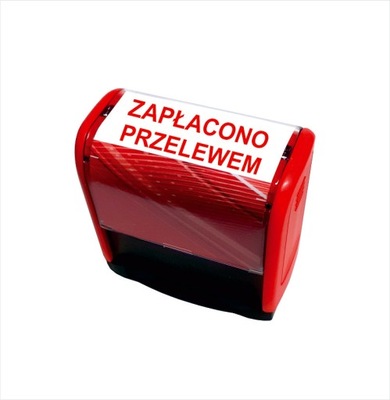 Pieczątka samotuszująca automat ZAPŁACONO PRZELEWEM