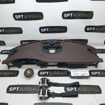 Porsche 992 панель приладів коричнева консоль подушки безпеки подушка безпеки фото №1