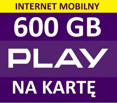 STARTER Play 600 GB Mobilny internet 3G/4G/LTE SIM